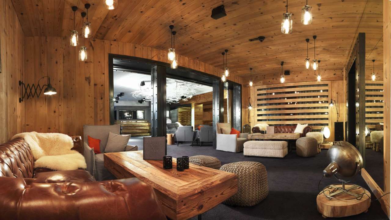 salon d'accueil style rustique